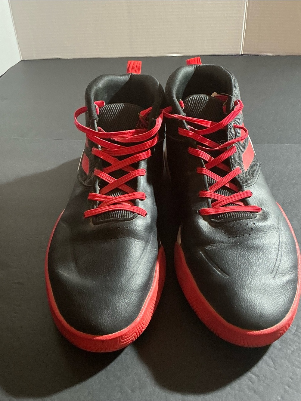 adidas Black Sneakers with Red Accents